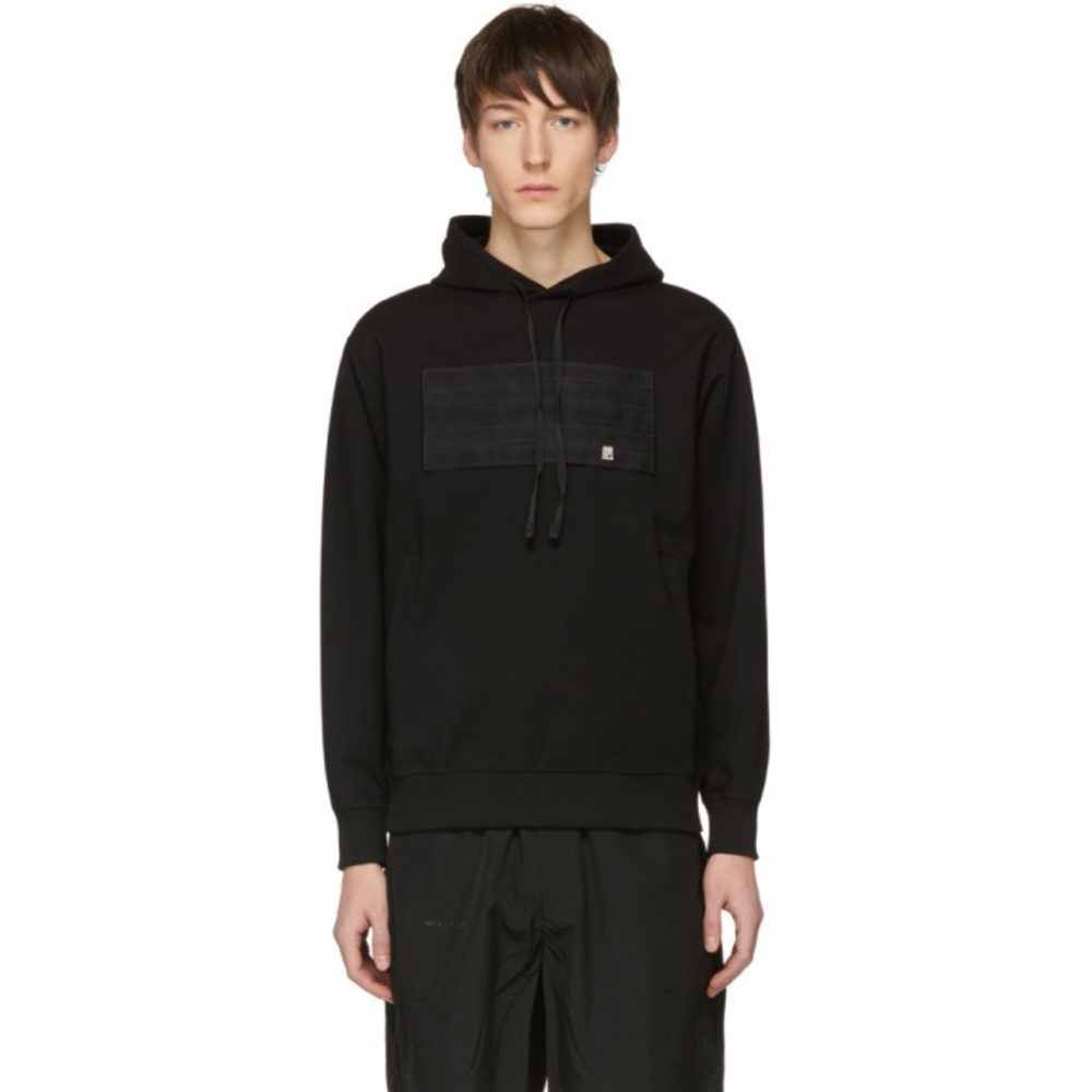 1017 Alyx 9SM Black Military Strap Hoodie